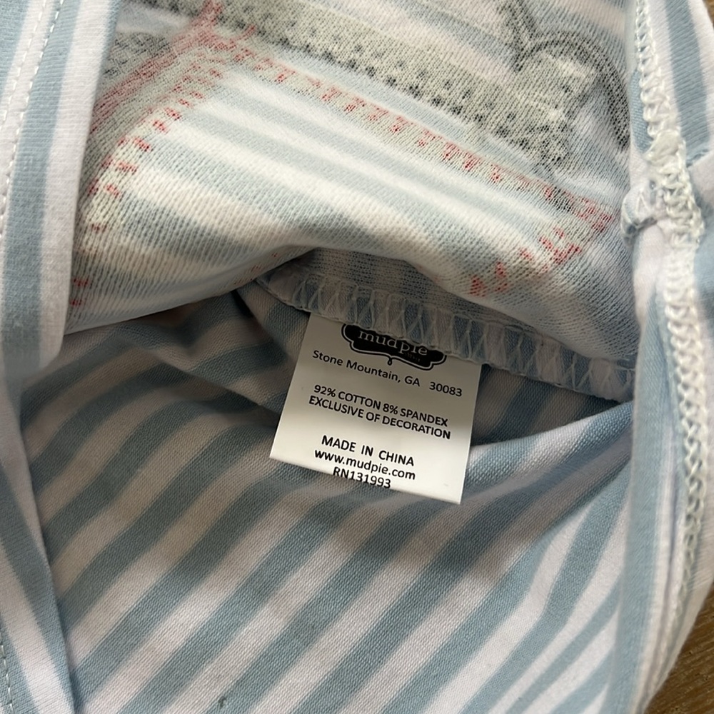 Mud Pie Girl Cotton Sailboat T Shirt Dress Americana Gingham 12-18 months - Picture 7 of 7